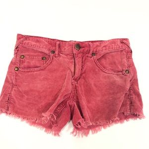 Free People jean Corduroy Cutoff Shorts